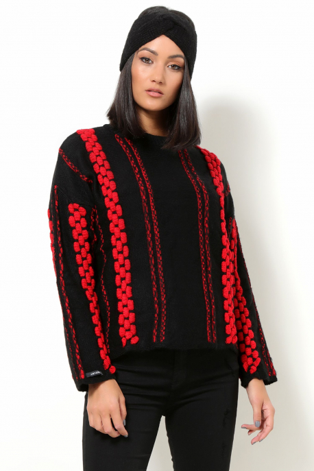 AMNESIA Vegyes kötött  pulóver