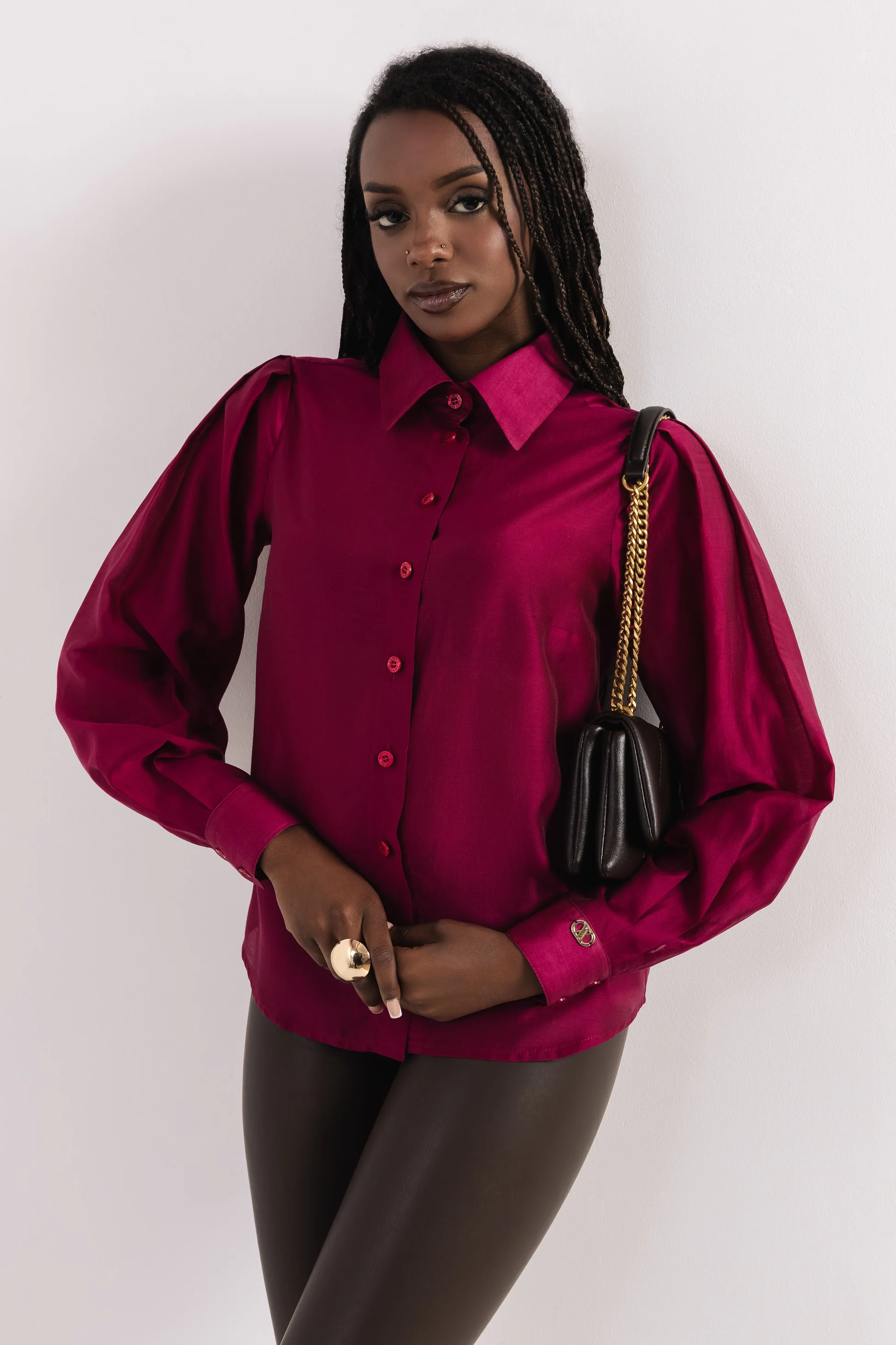 AMNESIA Rikarda blúz/bordó