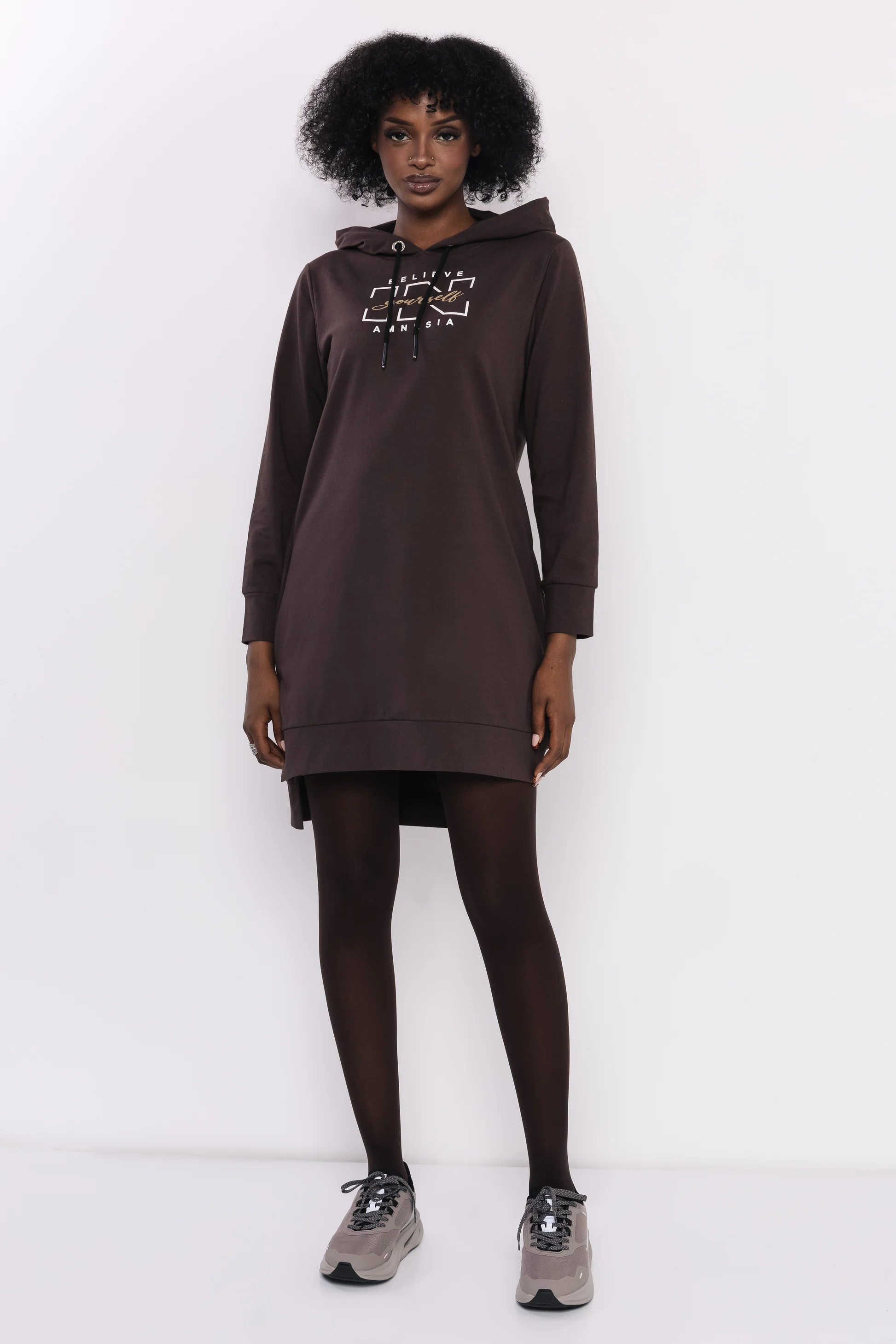 AMNESIA Csöre tunika/csokoládé