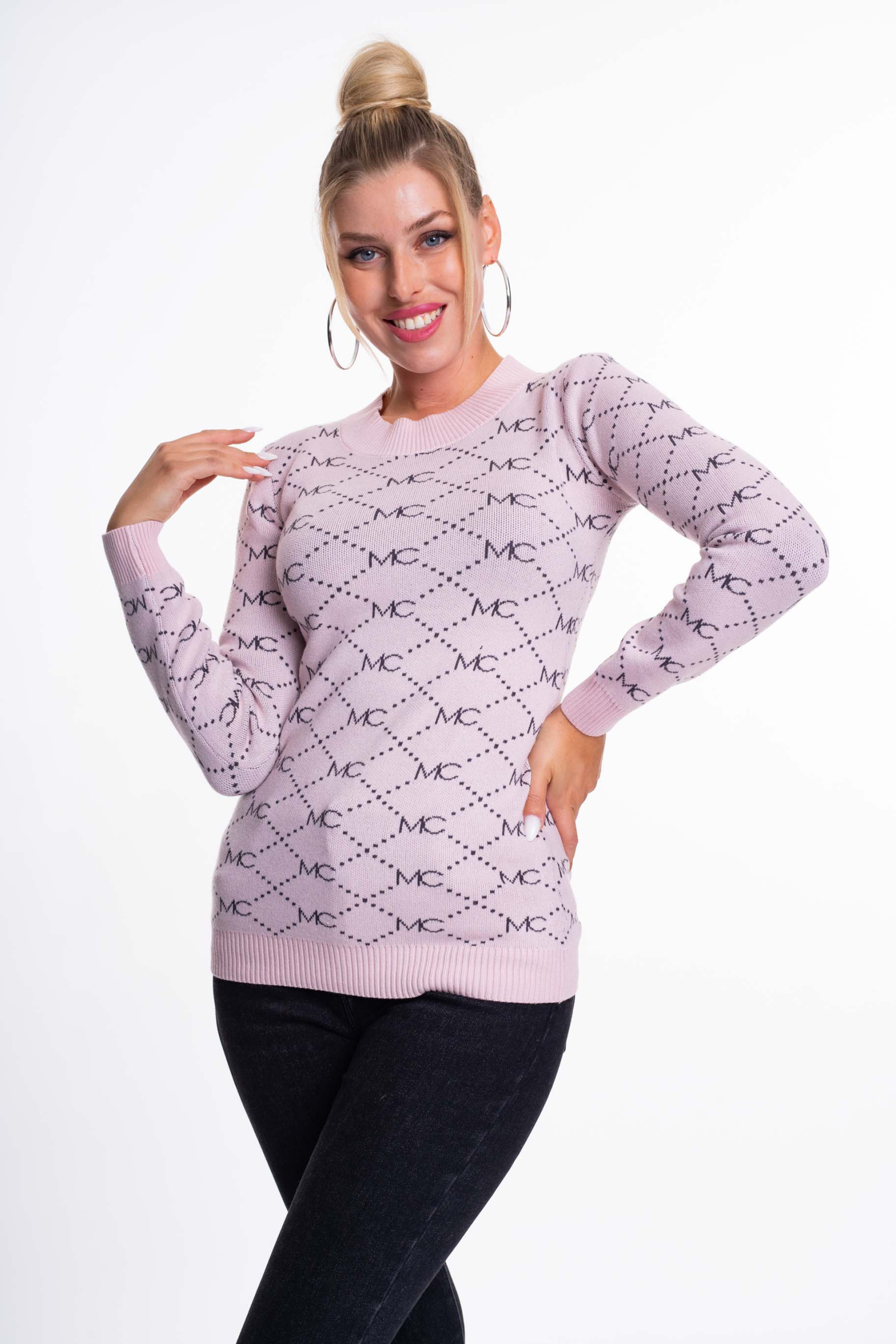 MAYO CHIX Pansy kötött pulóver/púder