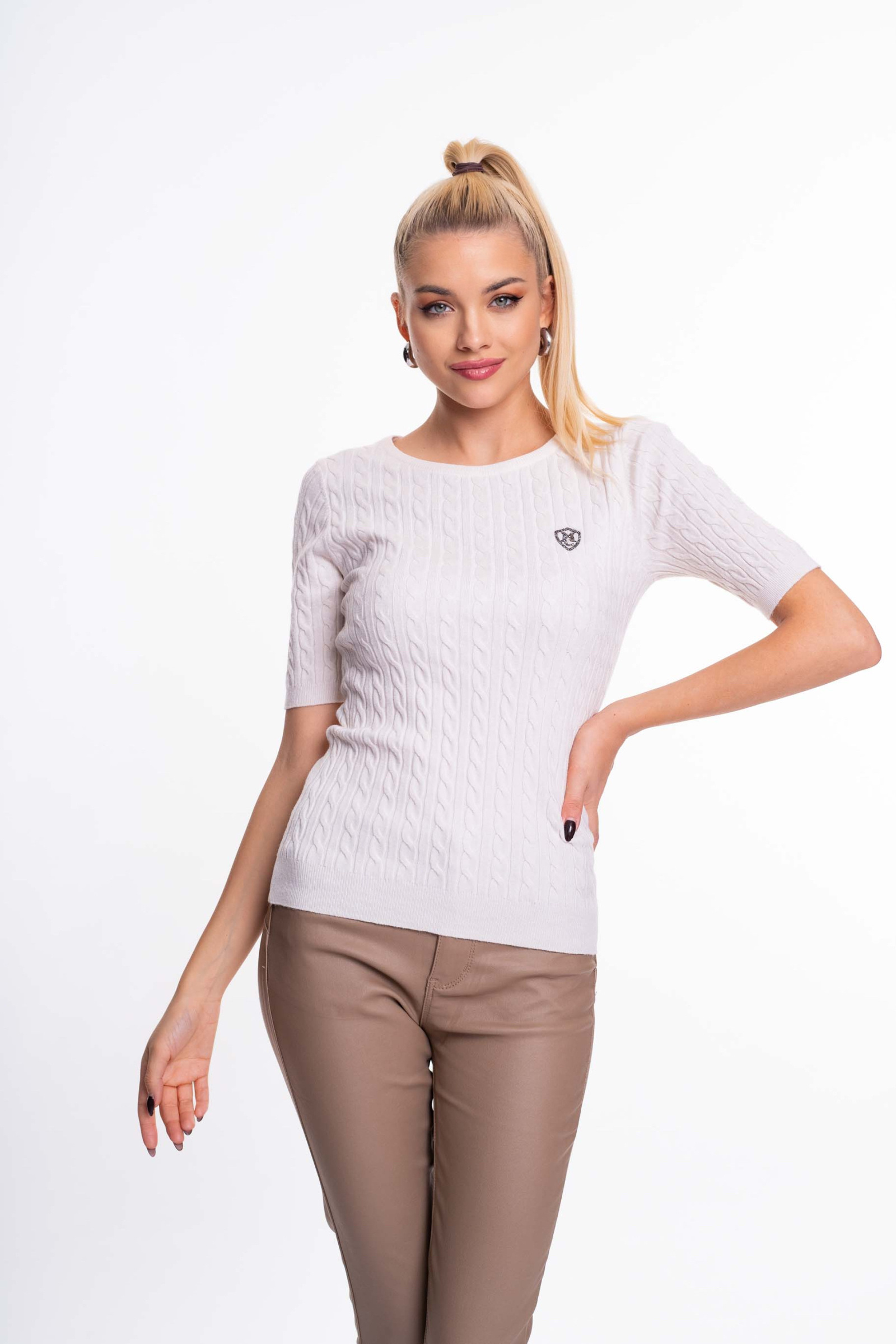 MAYO CHIX Réka kötött pulóver/világosbézs