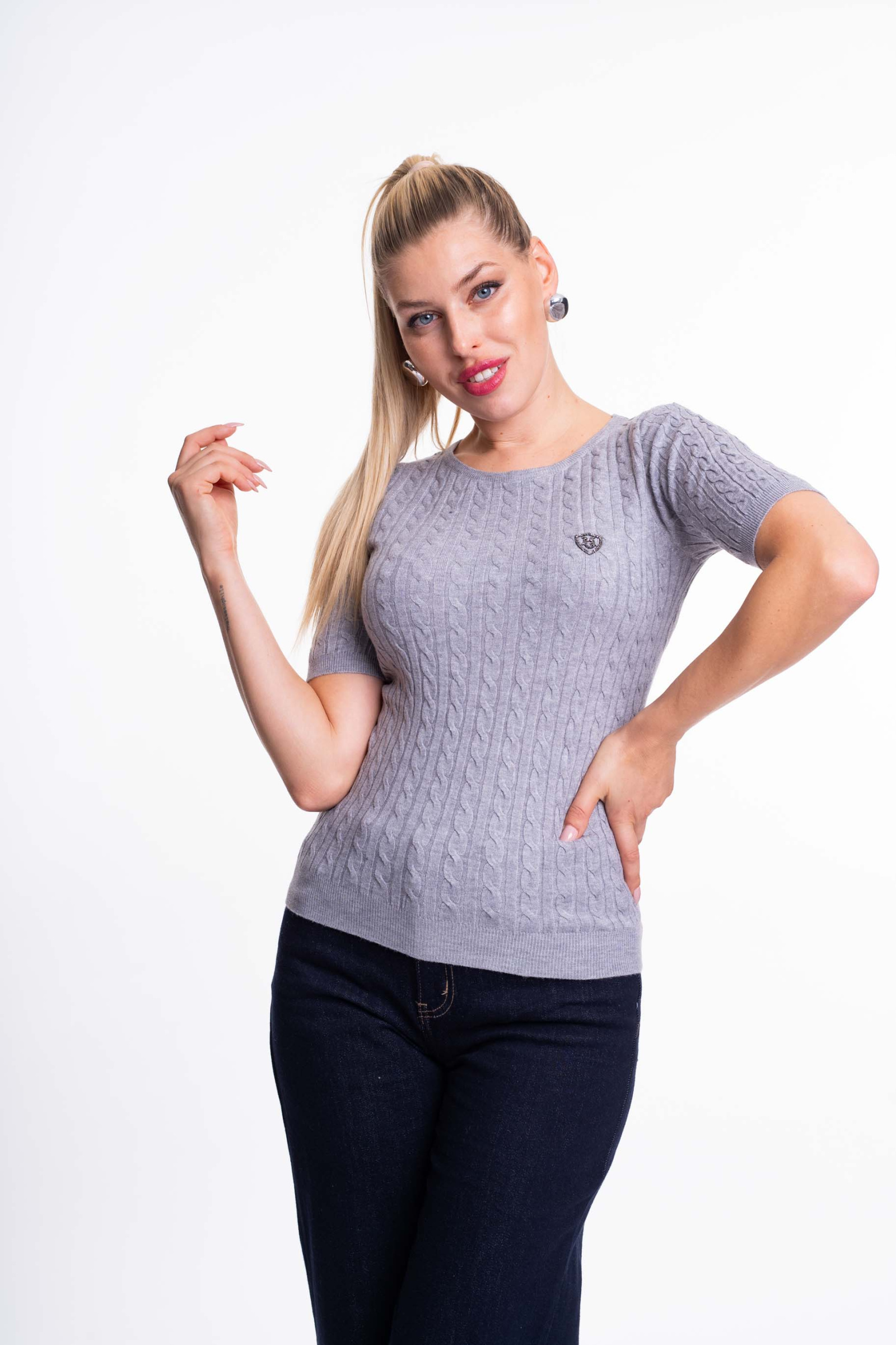 MAYO CHIX Réka kötött pulóver/szürke