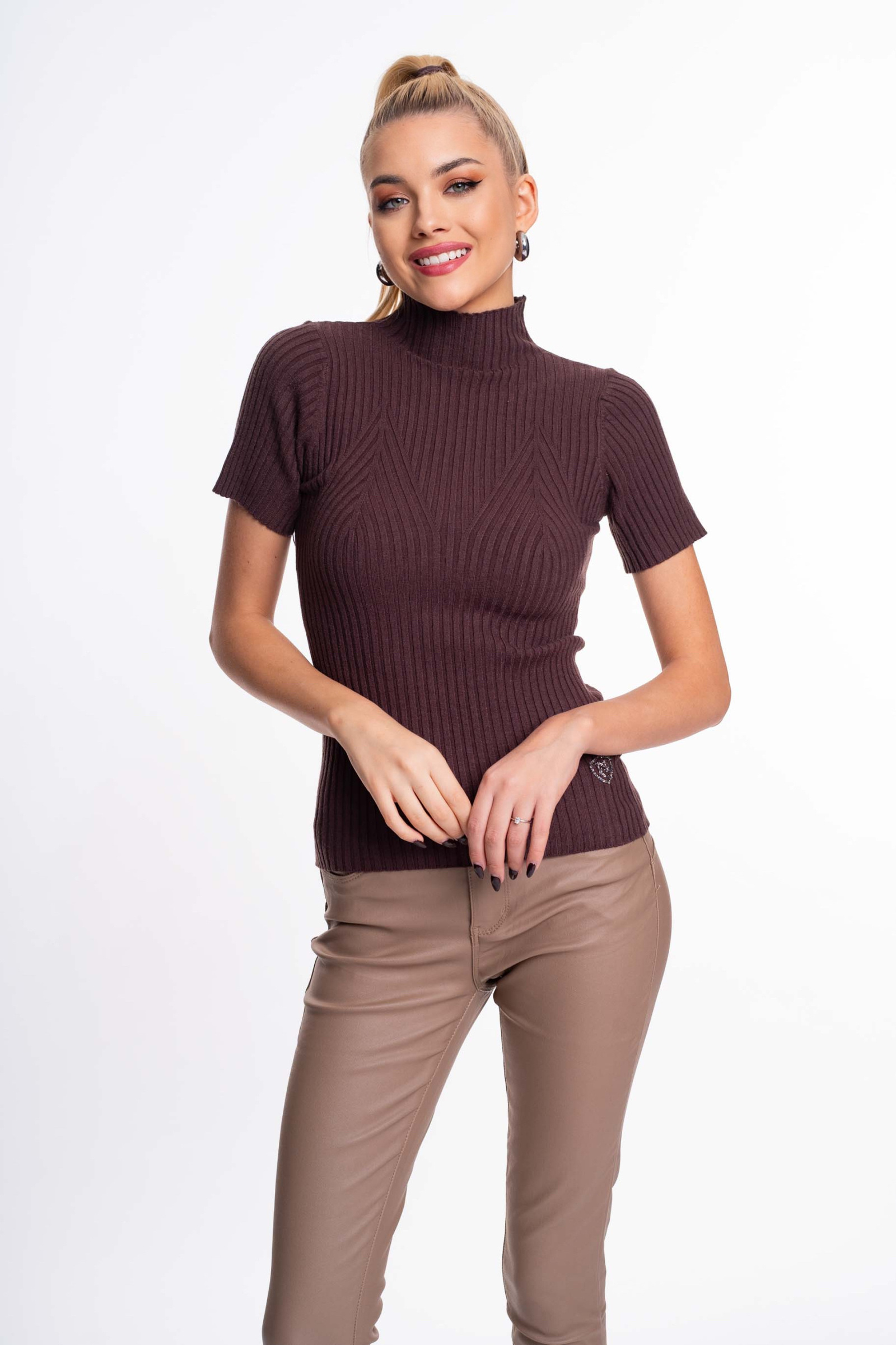 MAYO CHIX Union kötött pulóver/csokoládé