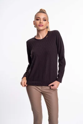 MAYO CHIX Pilar mintás felső/csokoládé