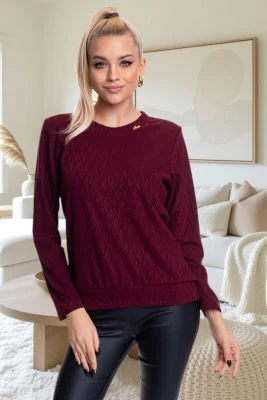 MAYO CHIX Pilar mintás felső/burgundi