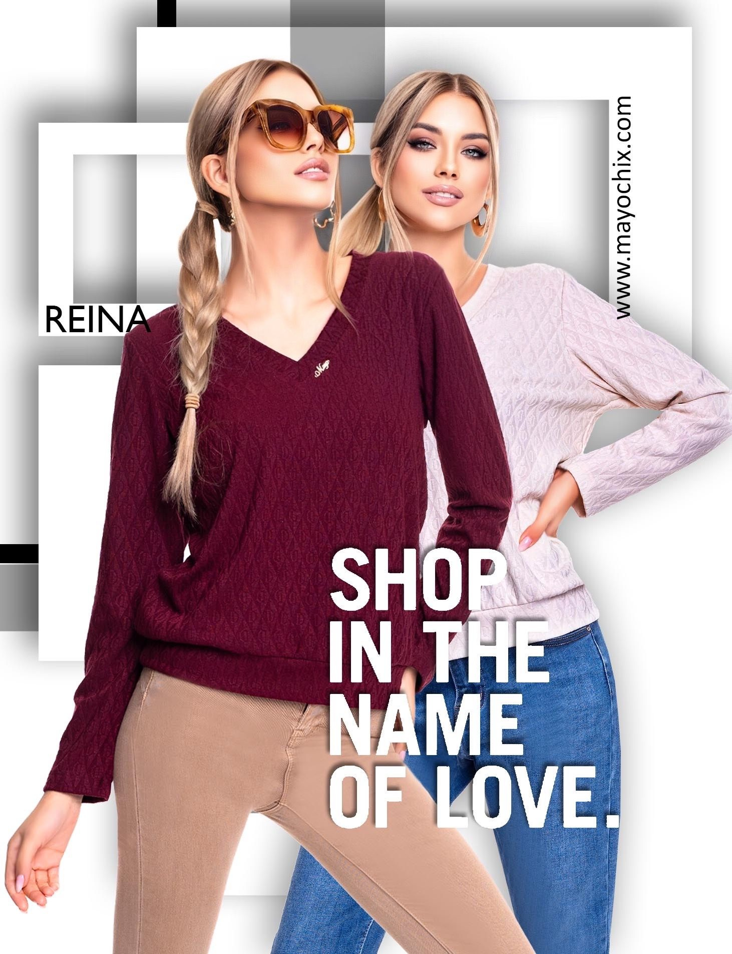 MAYO CHIX Reina mintás felső/burgundi