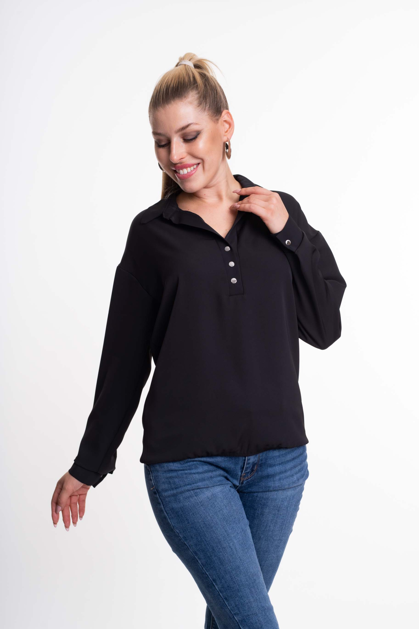 MAYO CHIX Barcelona blúz/fekete