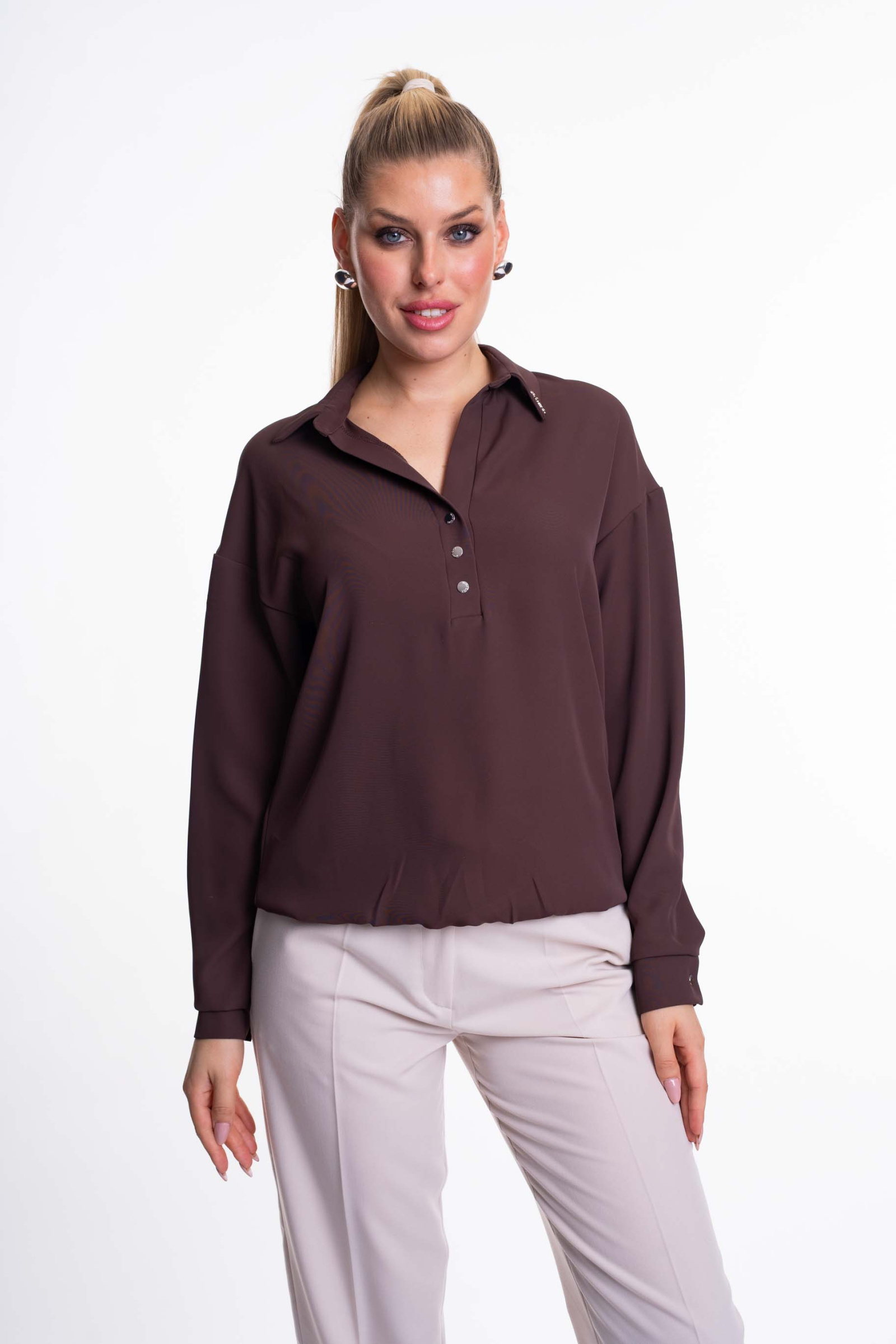 MAYO CHIX Barcelona blúz/csokoládé