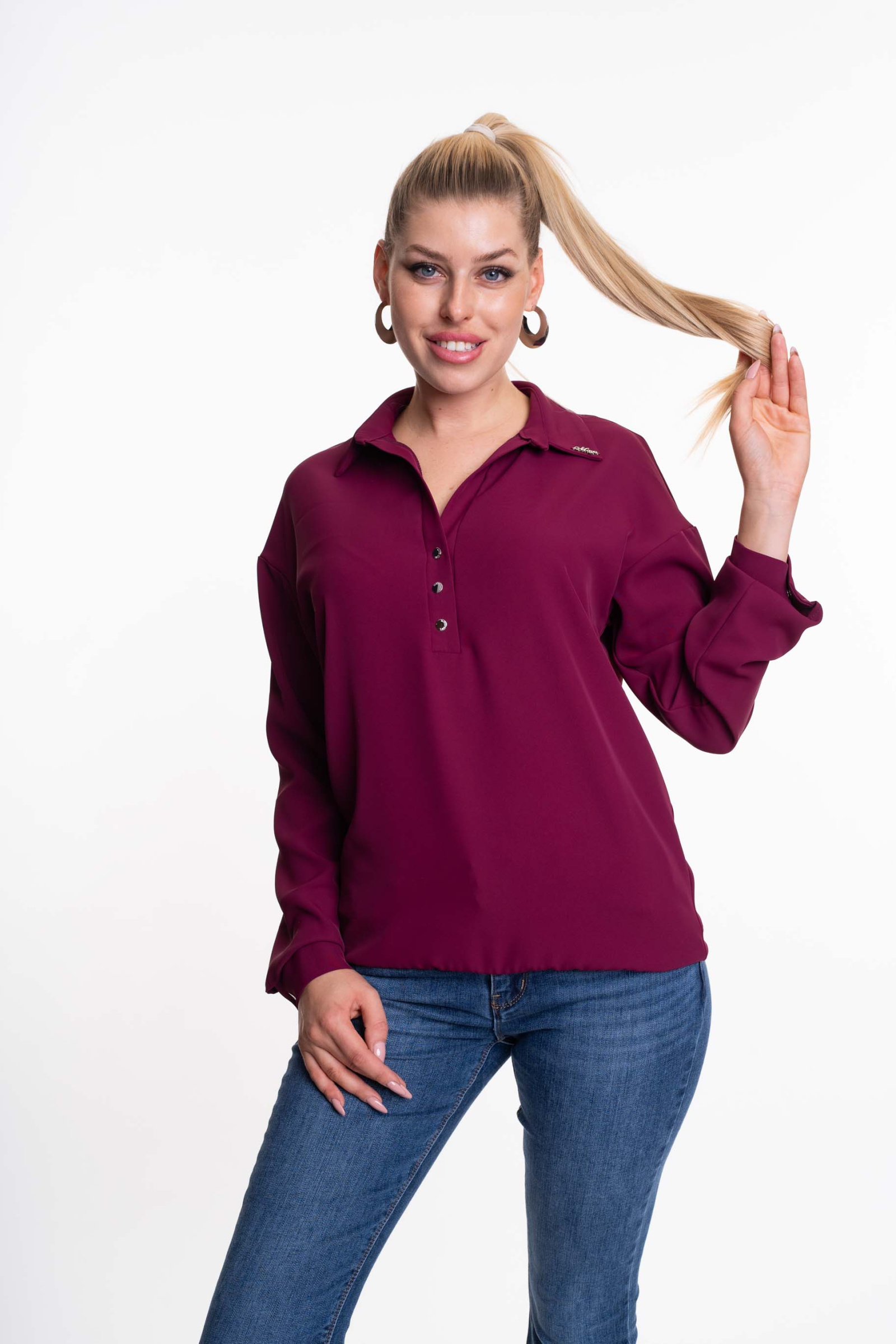 MAYO CHIX Barcelona blúz/burgundi