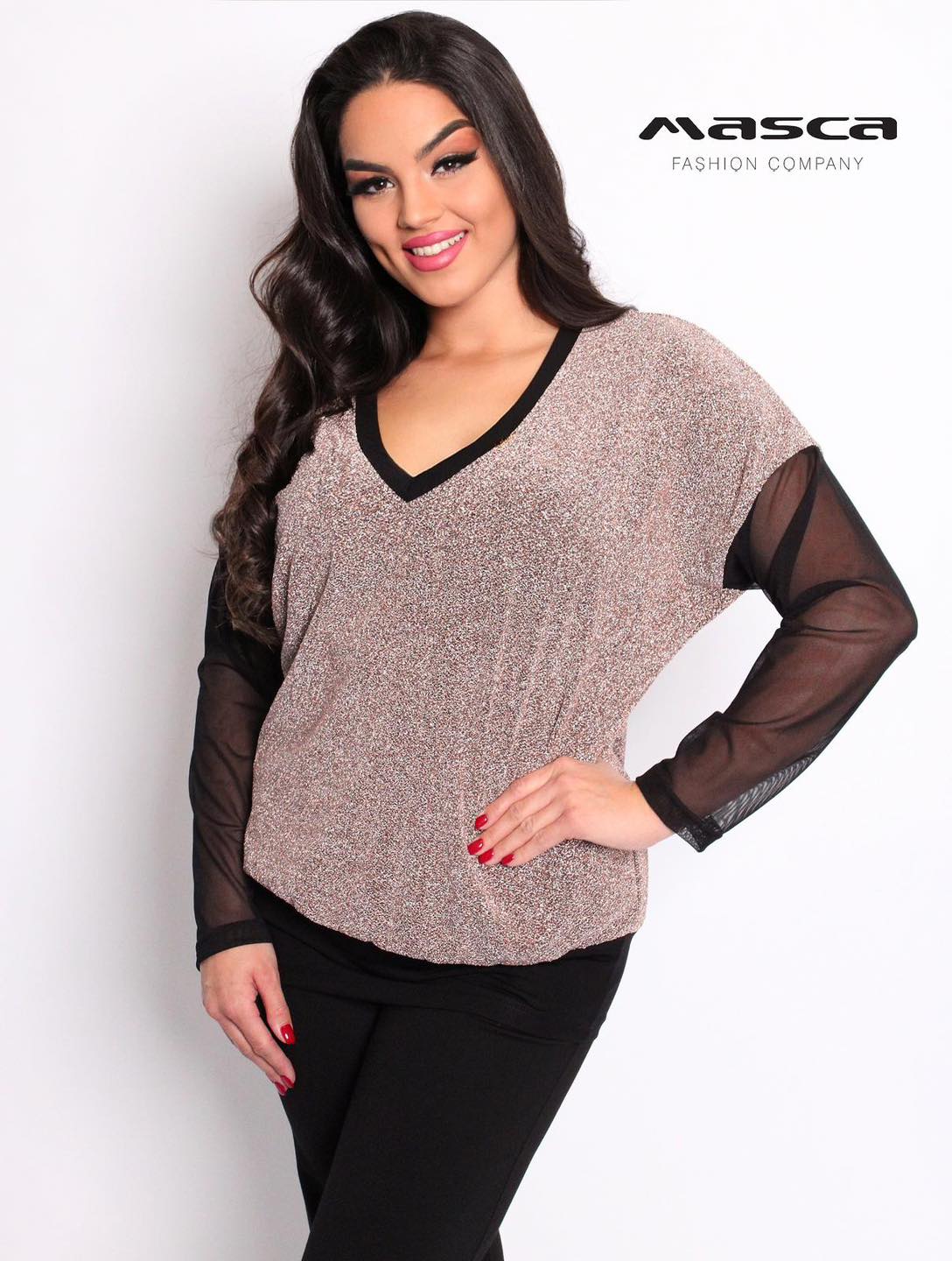 Alkalmi bő felső/arany