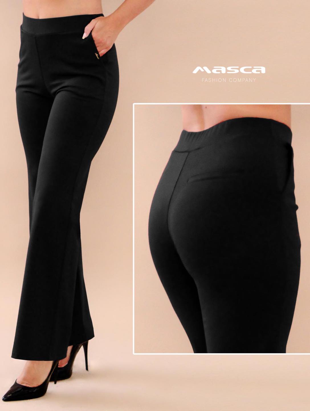 Zsebes nadrág/fekete