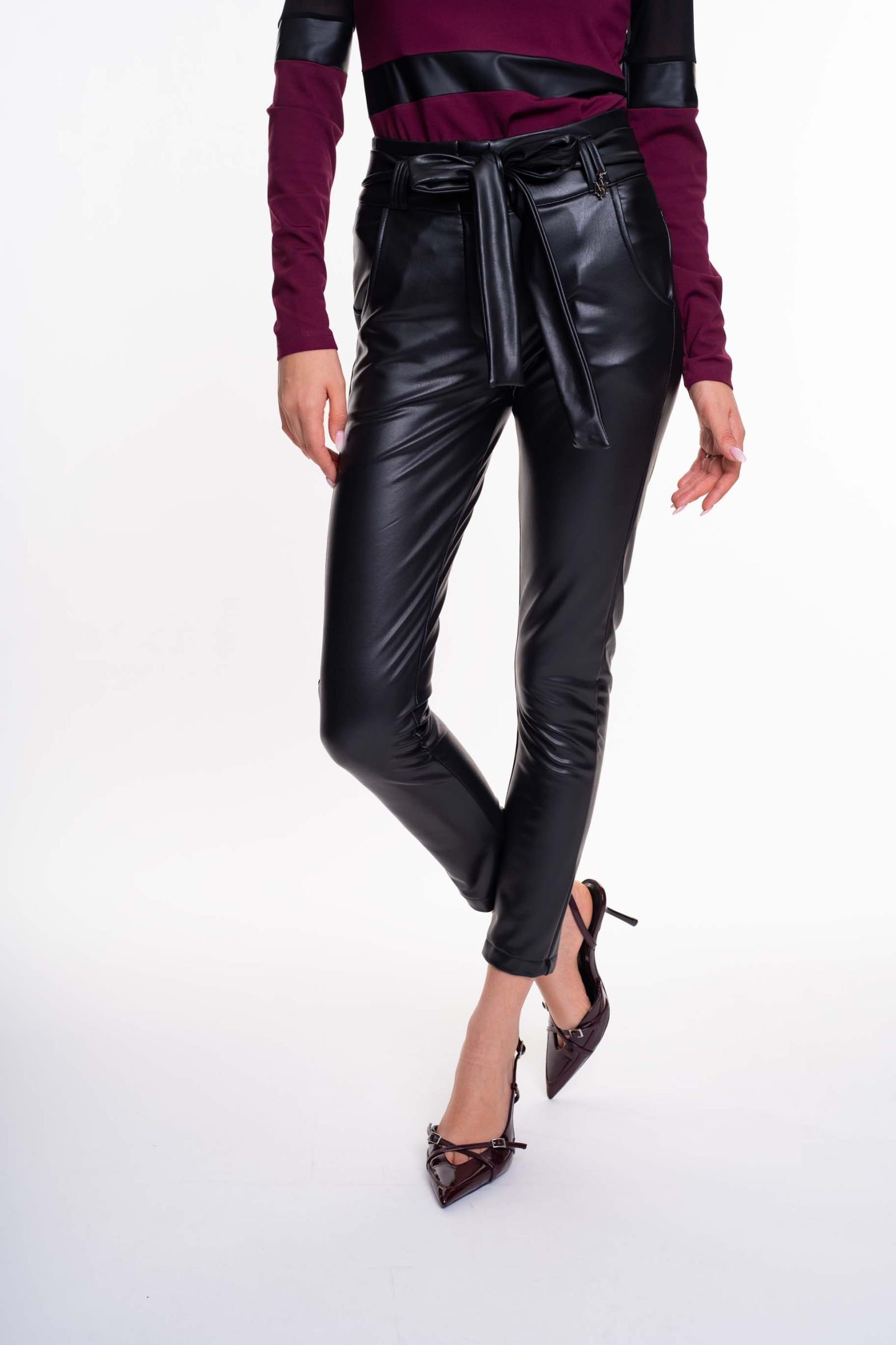 MAYO CHIX Opal műbőr nadrág/fekete