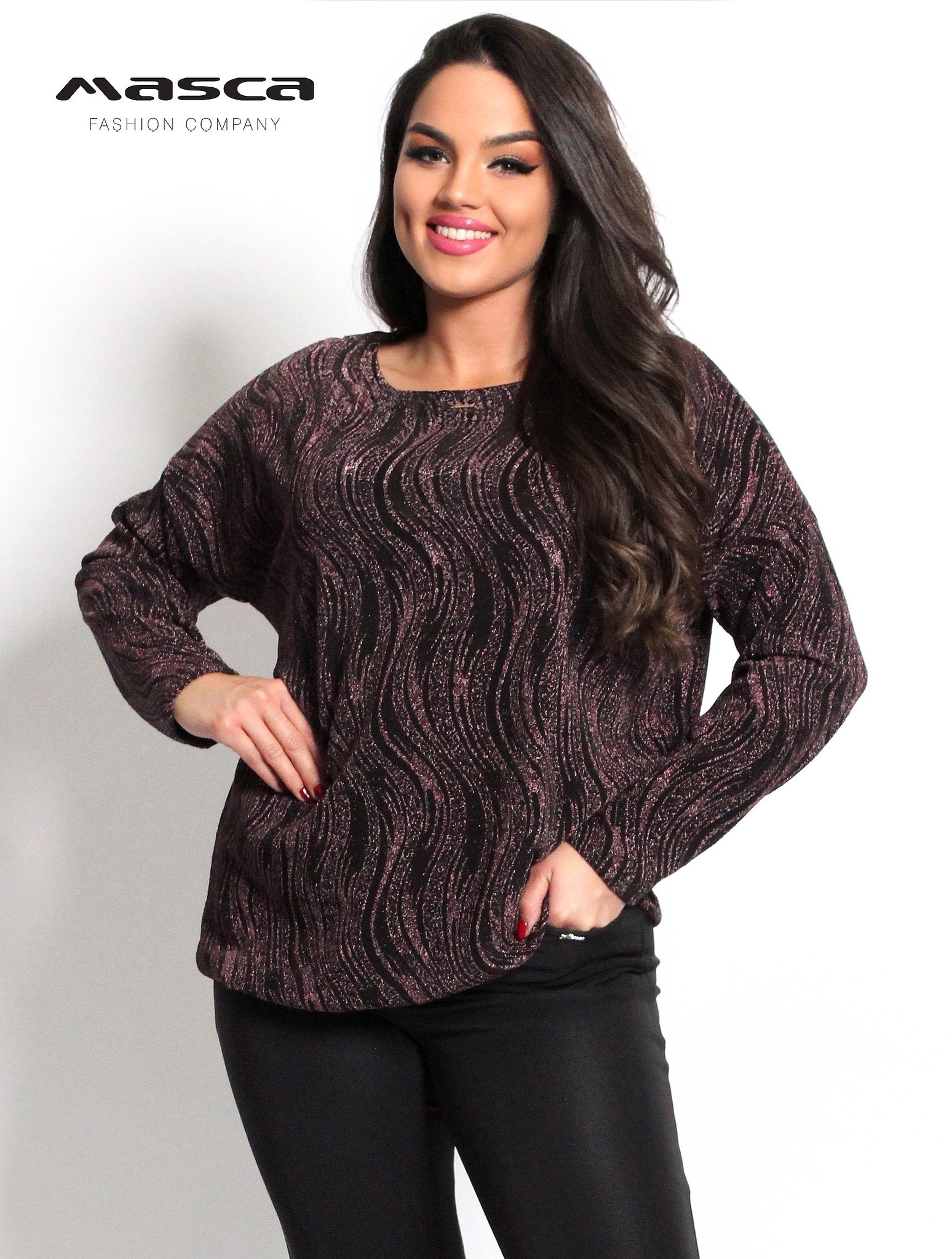 Csillámos bő felső