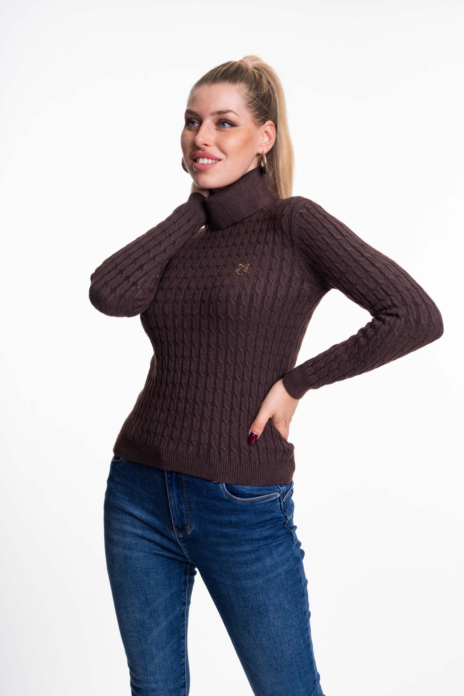 MAYO CHIX Ariette kötött garbó/csokoládé