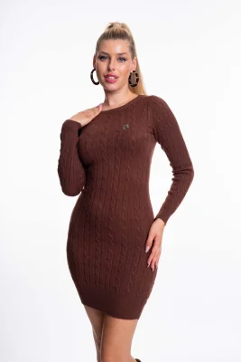 MAYO CHIX Beatrix kötött ruha/csokoládé