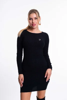 MAYO CHIX Beatrix kötött ruha/fekete