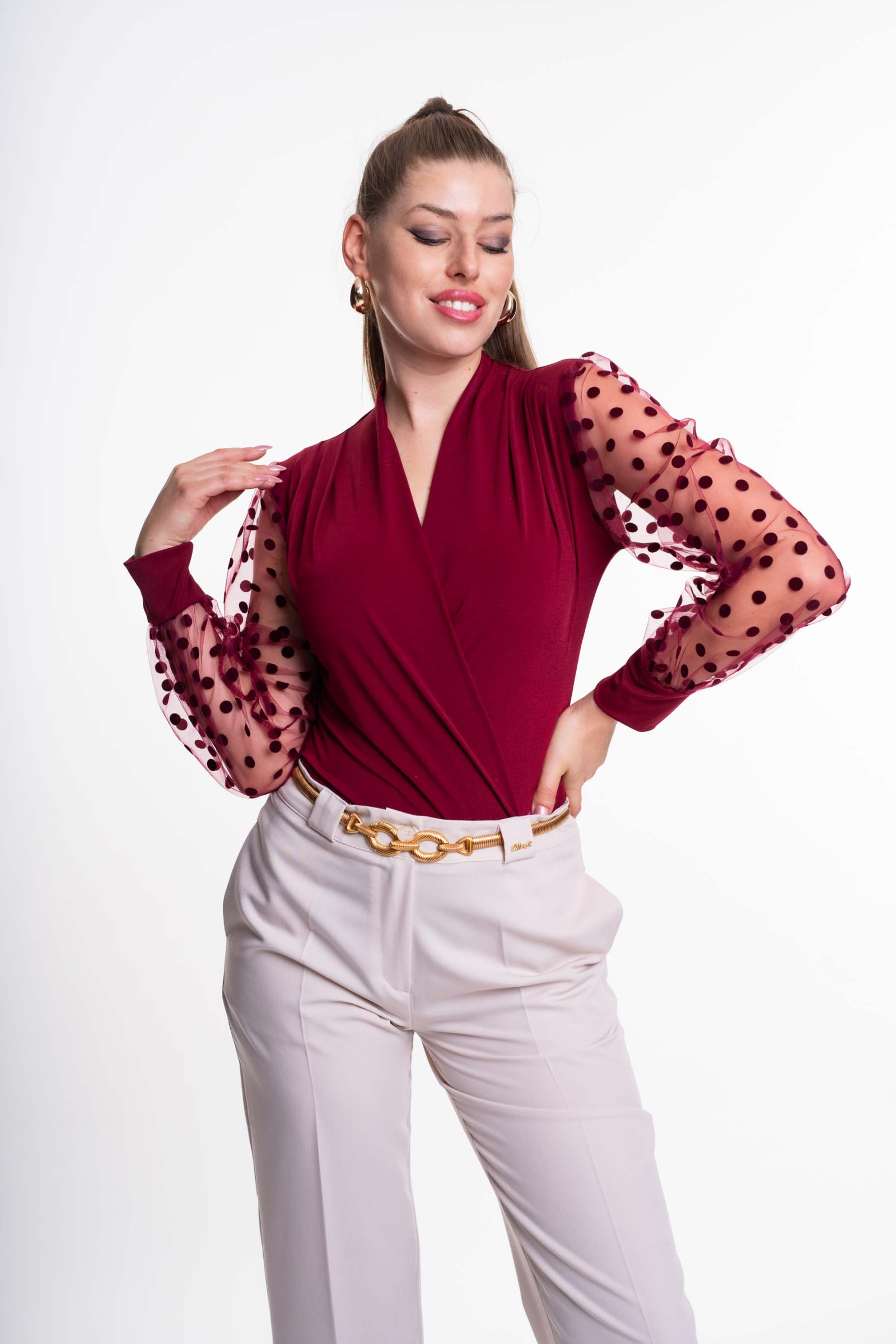 MAYO CHIX Venusz alkalmi body/burgundi