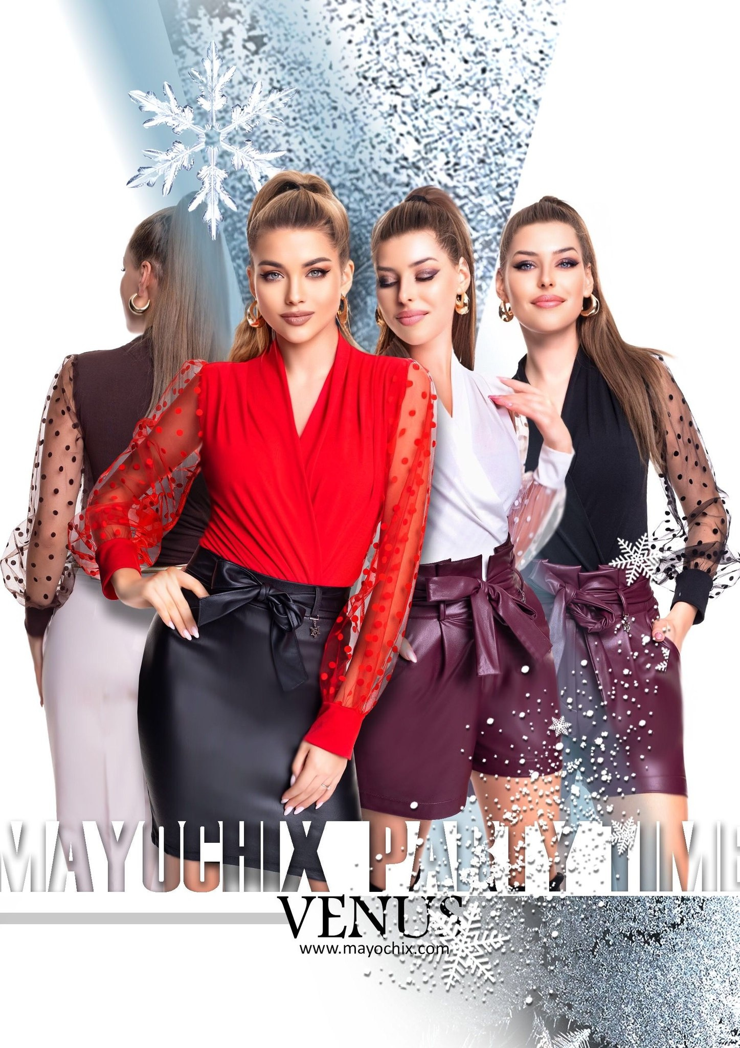 MAYO CHIX Venusz alkalmi body/piros