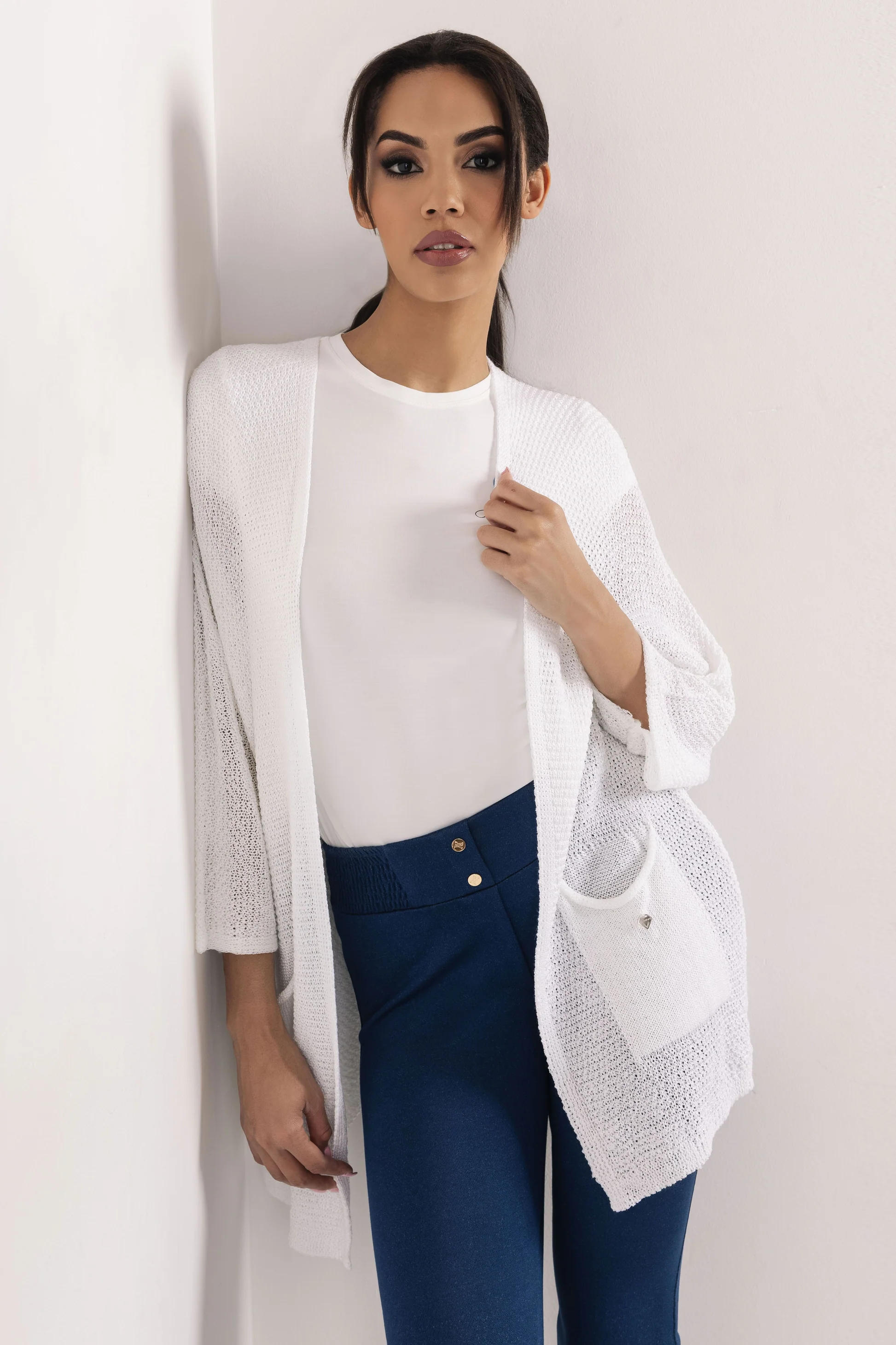 AMNESIA Valere kardigán/fehér