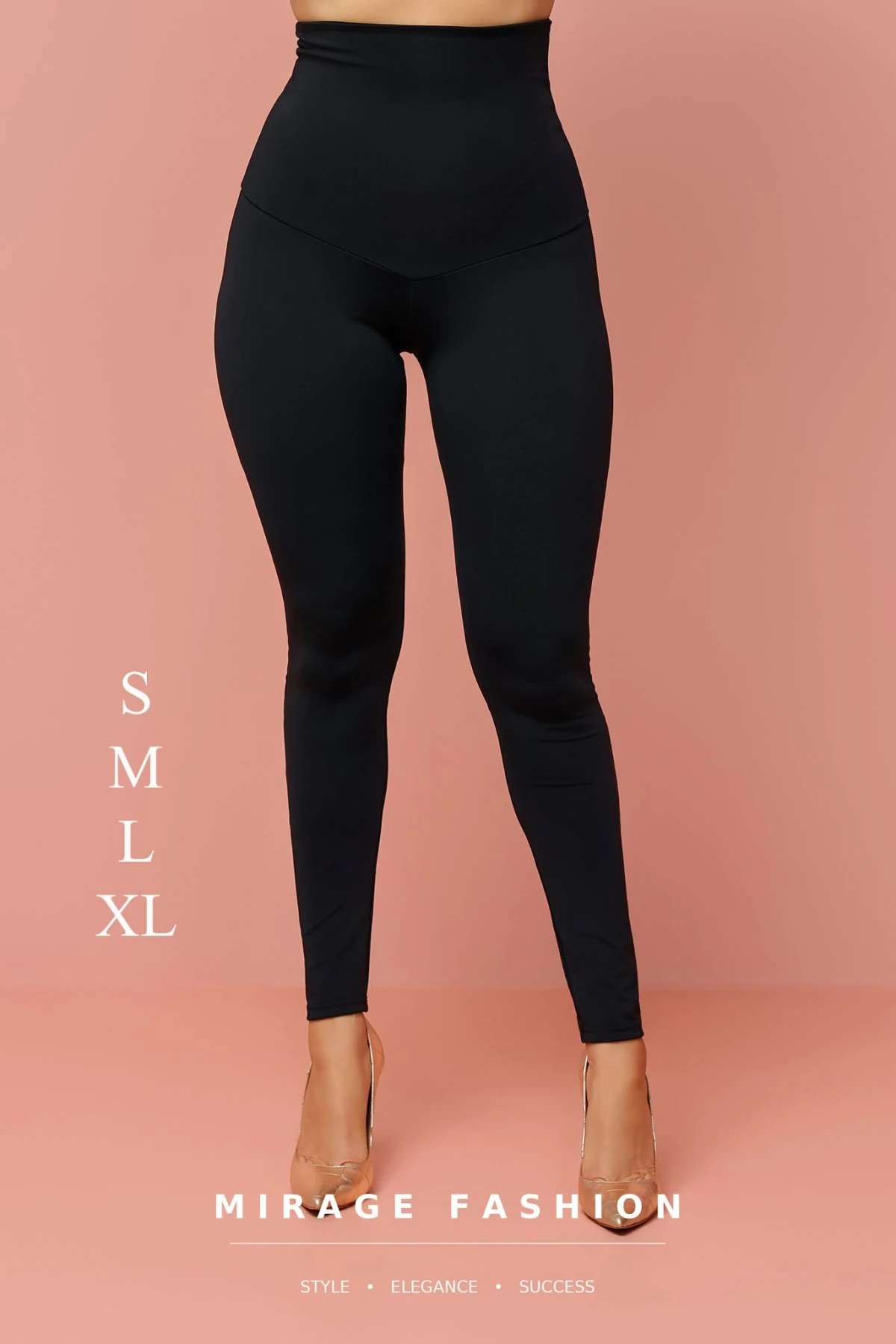 MIRAGE Extra magas derekú leggings/fekete